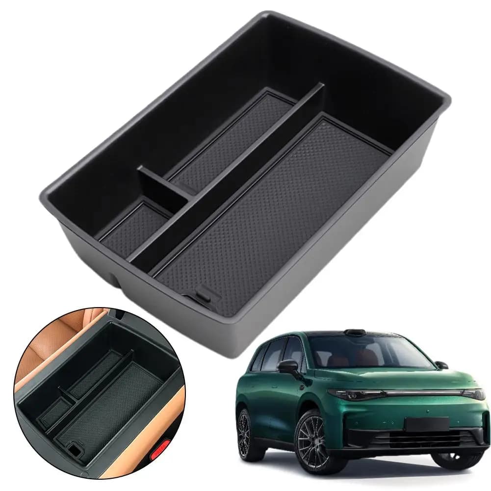 Per Leapmotor C10 2024-2025 Auto Bracciolo Scatola di Immagazzinaggio Centro Interno Console Vassoio Auto Caso di Stoccaggio Organizzatore Accessori E7B6