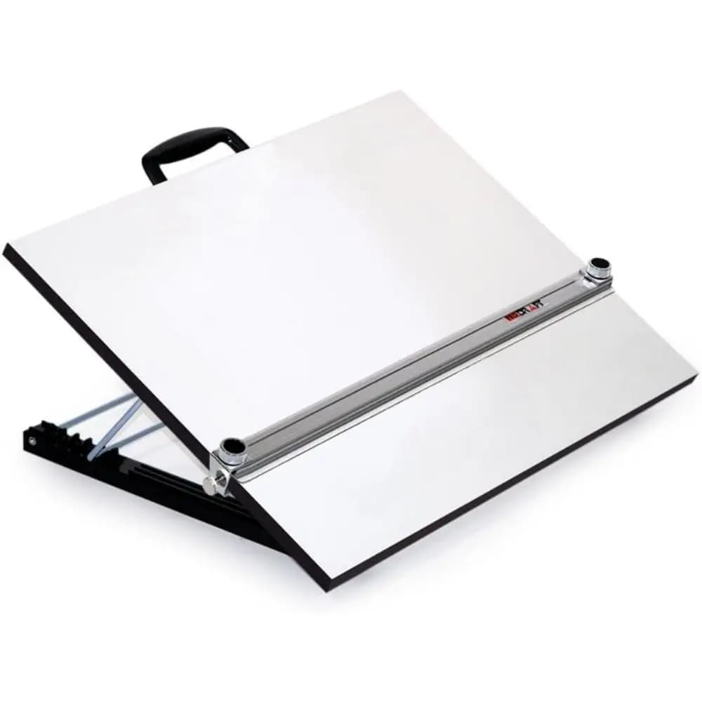 Premium 24 x 36 adjustable parallel table, in white melamine