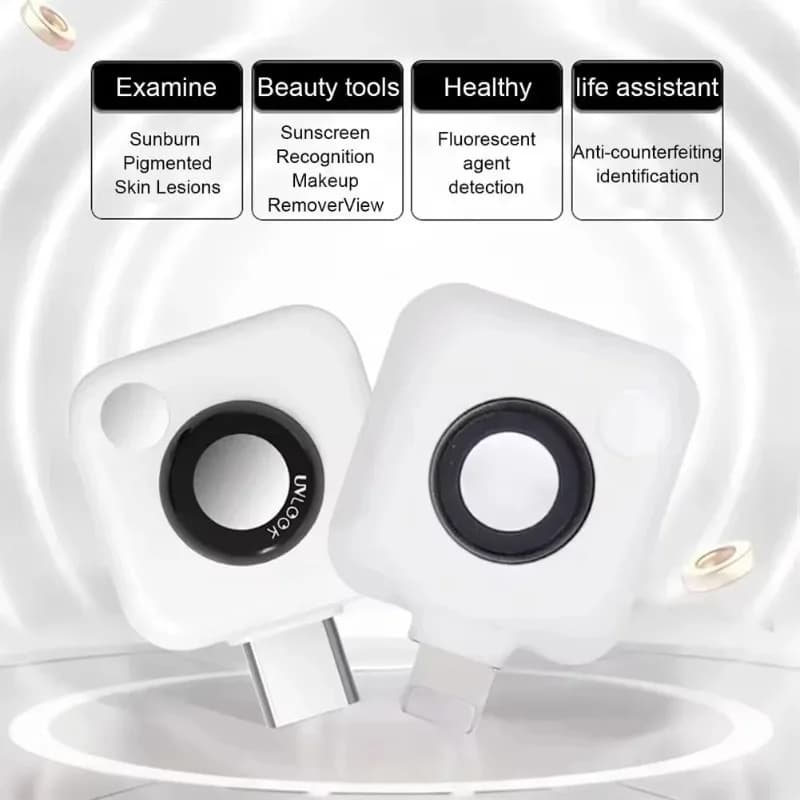 New Urgaze UVLOOK Mini UV Camera - For iPhone Android Phones - Visible Facial Sun Protection Portable UV Camera