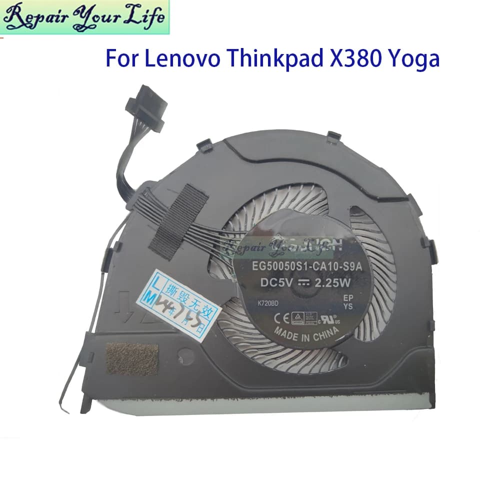 Ventola di raffreddamento del notebook per Lenovo ThinkPad X380 Yoga 260 370 20LH, 20JH 20FD Radiatore di raffreddamento della CPU del computer portatile EG50050S1-CA10-S9A 02DA165