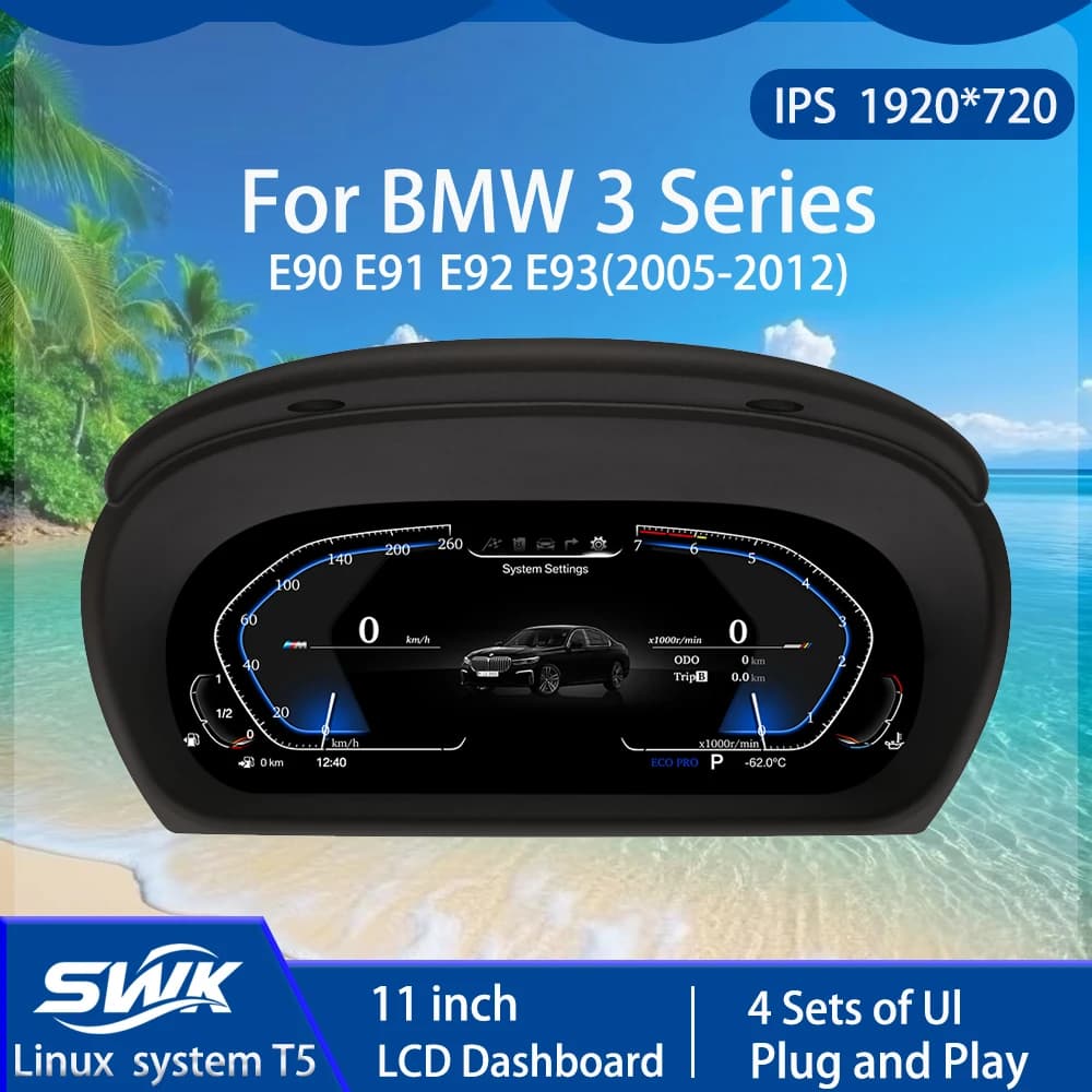 Per BMW Serie 3 E90 E91 E92 E93 2005-2012 Auto smart LCD Cruscotto Digitale 11 ''sistema linux Plug and Play Ad Alte Prestazioni