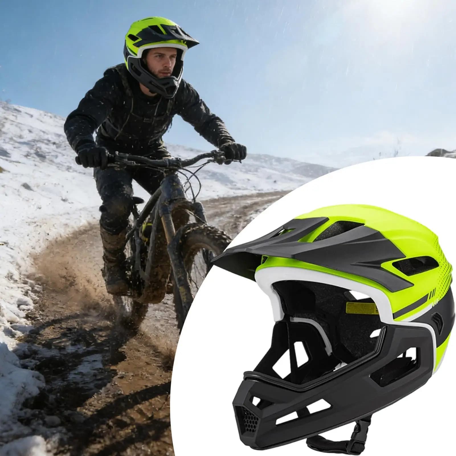 Full Bike Helmet Bike Head Covers Cycling Head Absorption Bike Bike Helmet Motocross Bike Scooter Mountain Racing