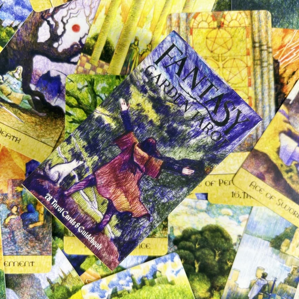 Fantasy Garden Tarot Cards A 78pcs Fortune Telling Game Card Divination Fate Party Oracle Board Game Family Party