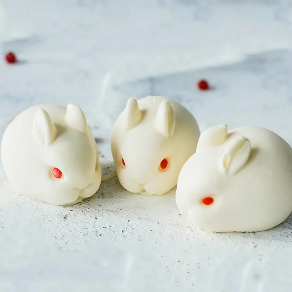 Stampo in Silicone per Gelato e Torte a Forma di Coniglio, Strumento per Pasticceria Fai-da-Te, Stampo per Cioccolato e Dessert a Forma di Coniglietto Pasquale