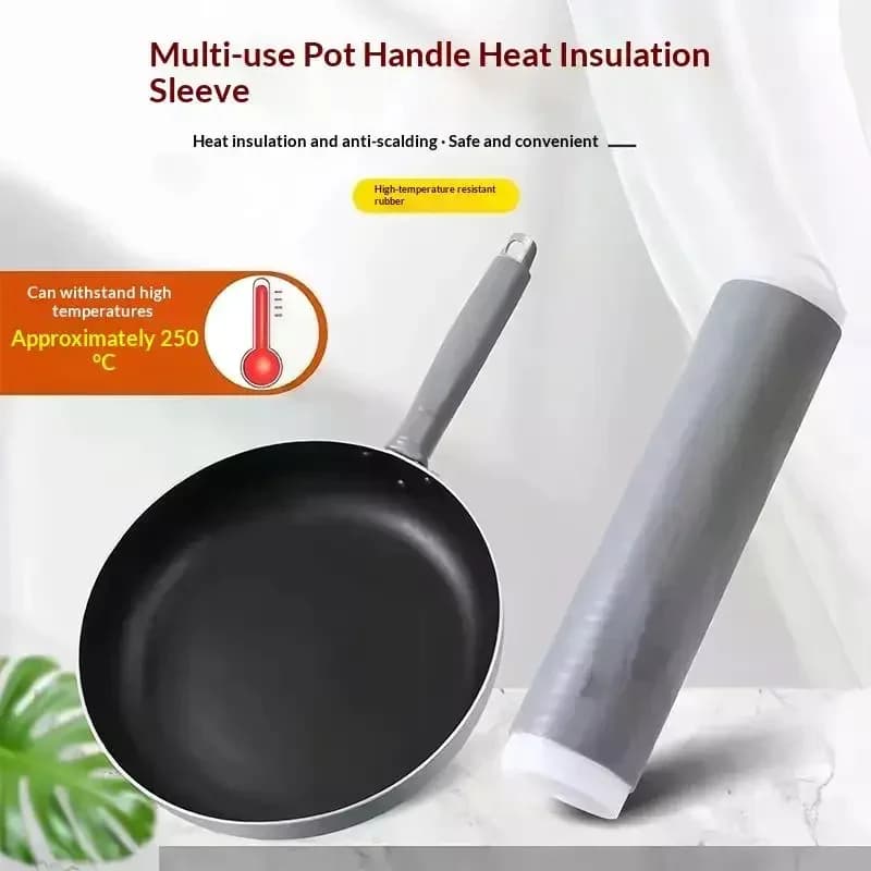 Cooker Handle Thermal Insulating Cover Handle Cover Anti-Crushing Rubber Handle Cover Hot Handle Holder for Pots