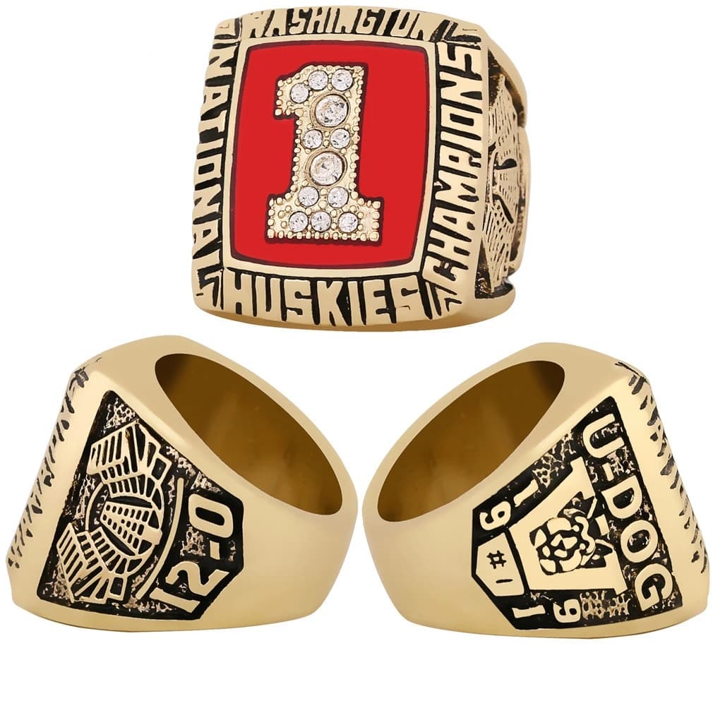 Nuovo anello commemorativo in lega, regalo per fidanzato, accessorio per tifosi di basket universitario.