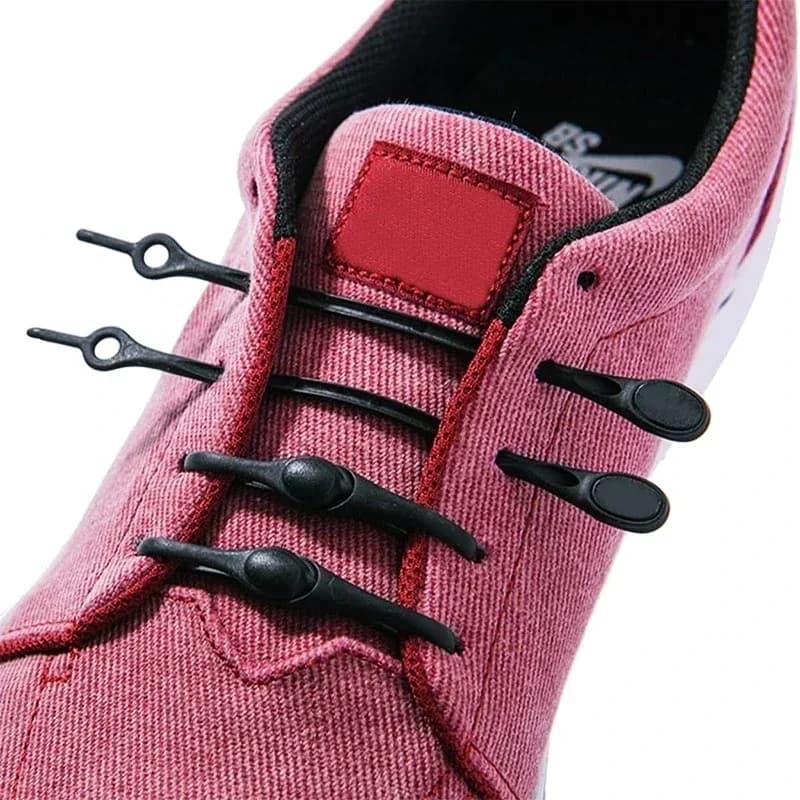 round Elastic Silicone Shoelaces No Tie for Men And Women Universal Fit for All Sneakers Comfortable Slip-On Shoe Straps