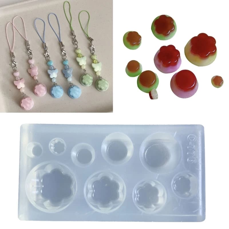 Stampo in silicone a forma di budino carino per gioielli in resina epossidica fatta a mano che realizzano ciondoli decorativi