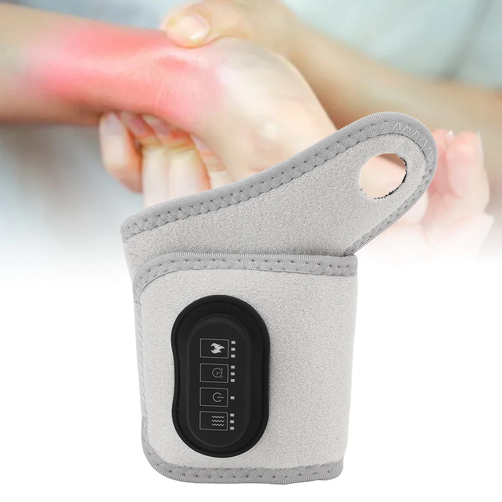Tutore da polso riscaldato Tutore da polso riscaldato senza fili 3 livelli Impostazioni timer Batteria da 3000 mAh Riduce l'affaticamento muscolare Tappetino riscaldante per le mani