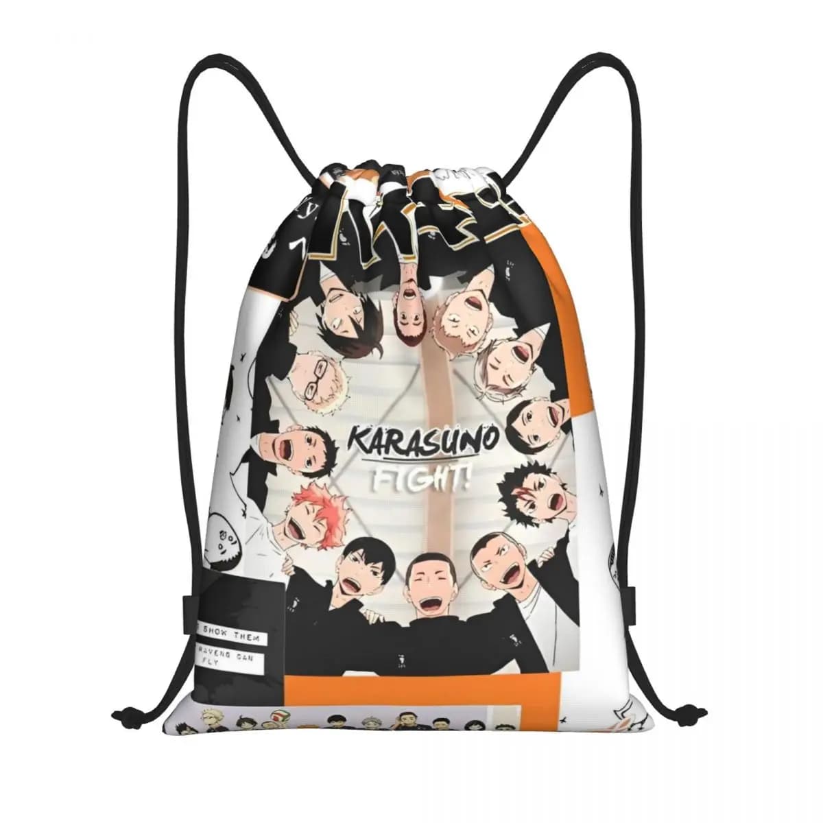 Anime Boy Volleyball Haikyuu Sport Sackpack String Bag for cycling