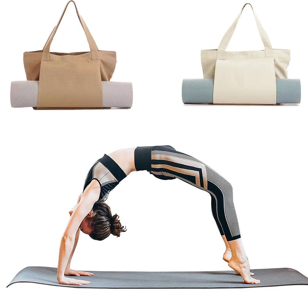 Borsa Porta Tappetino Yoga in Tela, Leggera e Multifunzionale, Borsa Casual per Conservazione Tappetino Yoga