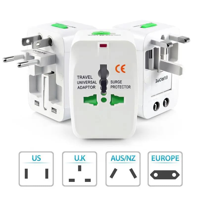 Protable Plug Adapter AU US UK EU Converter All in One,International Travel Adapter,AC Power Charger Adapter