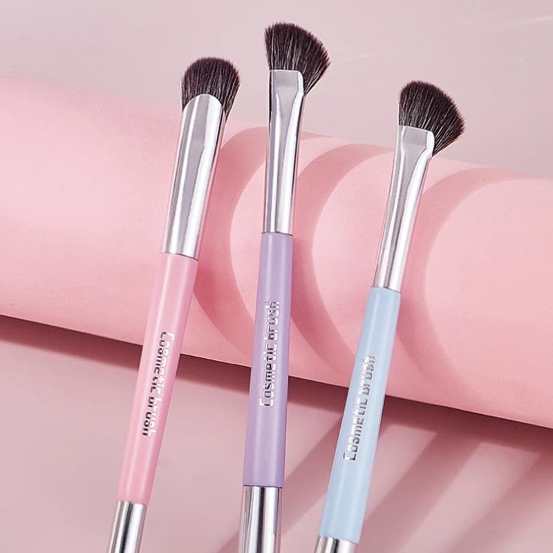 Double Head Grooming Smudge Brush Highlight Blush Nose Shadow Brightening Retouching Eye Details Makeup Brush