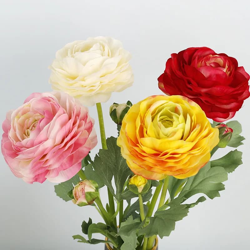 Lotus artificial flowers branch bouquet flower arrangement DIY wedding party home decoration prop simulation plants flowers