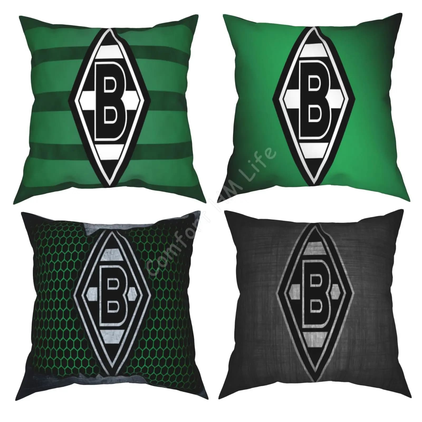 Borussia Monchengladbach stampa federe fodera per cuscino casa divano letto divano Decor federa in cotone copertura Curshion 18x18 pollici