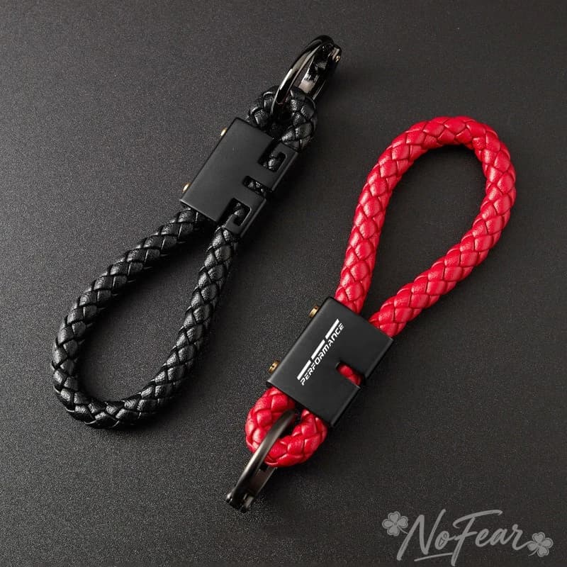Keyring in Braided Corda with Metal Pendant for Auto, Ornaments Gift for BMW M Emblem E46 E36 E34 F10 E90 F30 E60 F30 E53 E30 E92 E87