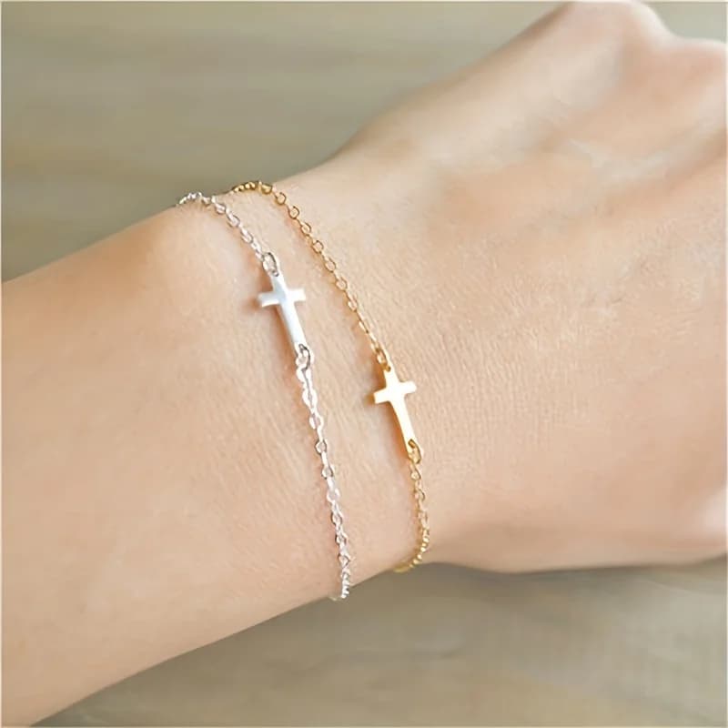 1/2 Simple and Stylish Cross Bracelet