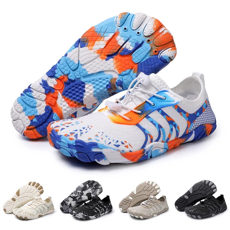 Unisex Barefoot Sports Shoes Adjustable Quick Drawstring Anti Slip Water Shoes For Men Women River Trekking Snorkeling Walking
