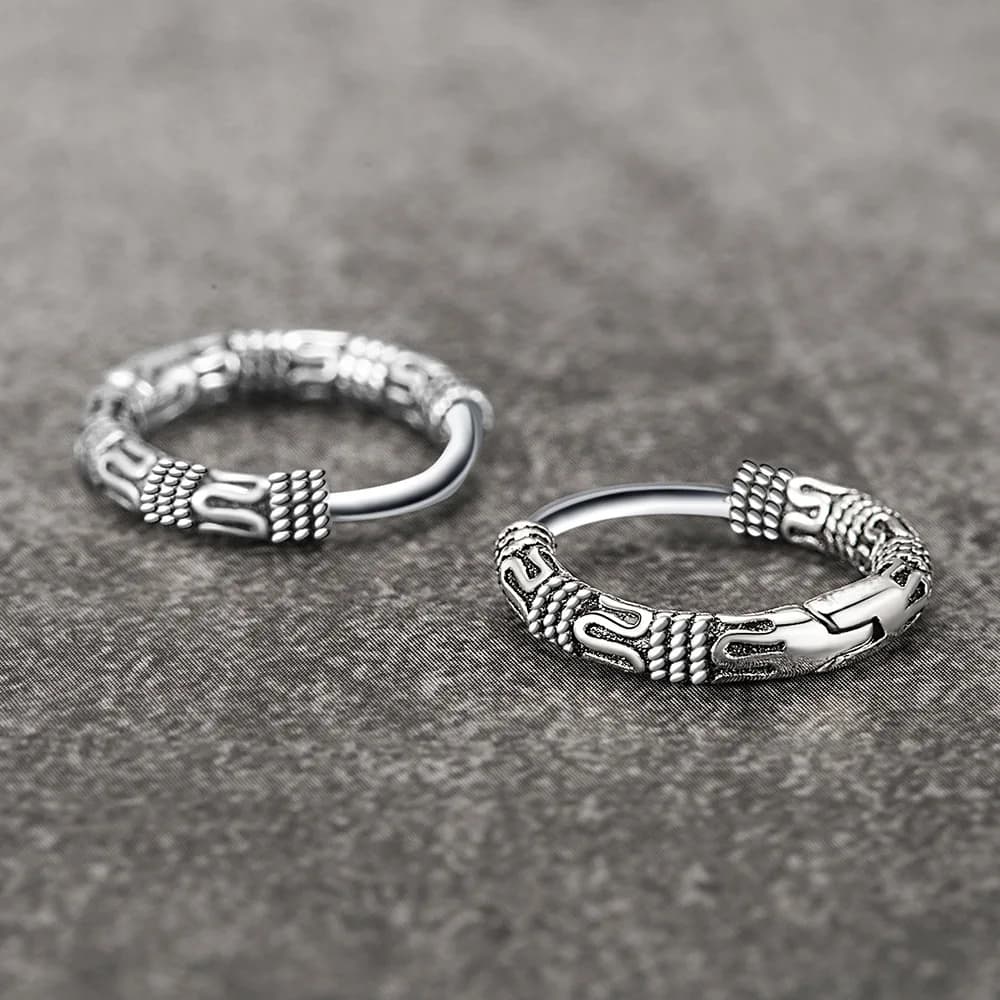 925 Sterling Silver Exquisite Rope Round Earrings Fashion Ladies Wedding Party Jewelry Accessories