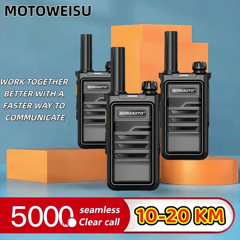 Walkie Talkie a lungo raggio 10KM Radio bidirezionale ad alta potenza per campeggio all'aperto Escursionismo Costruzione IP67 Impermeabile USB ricaricabile