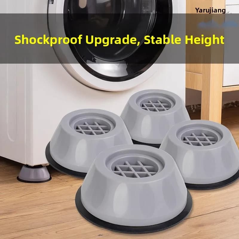 Universal Washer Machine Mat Anti-Slip Vibration Dampener Heightening Base Frame Drum Noise Reduction Pad Anti-Slip Fixer
