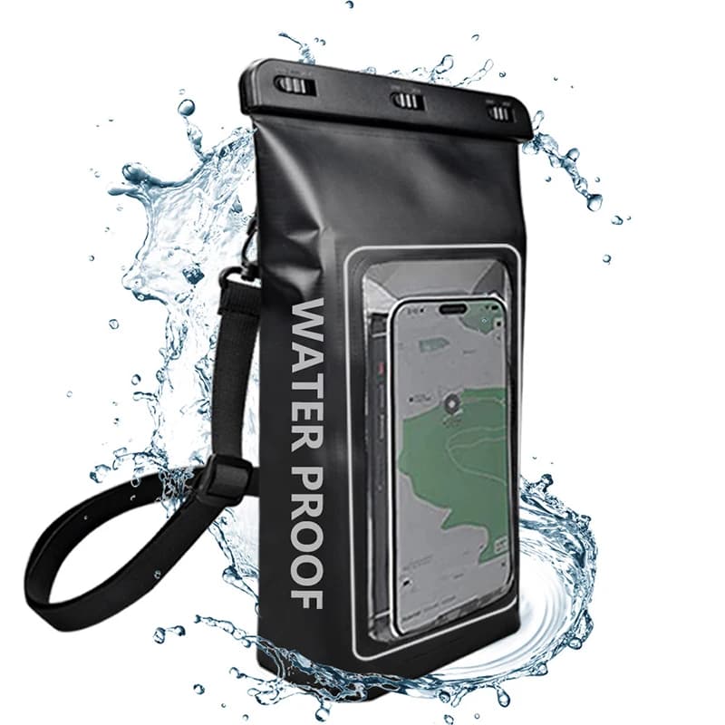 Borsa asciutta Confezione da nuoto Touch Screen Borsa da kayak impermeabile per esterni Trekking Alla deriva Rafting Surf Canottaggio Zaino 2L