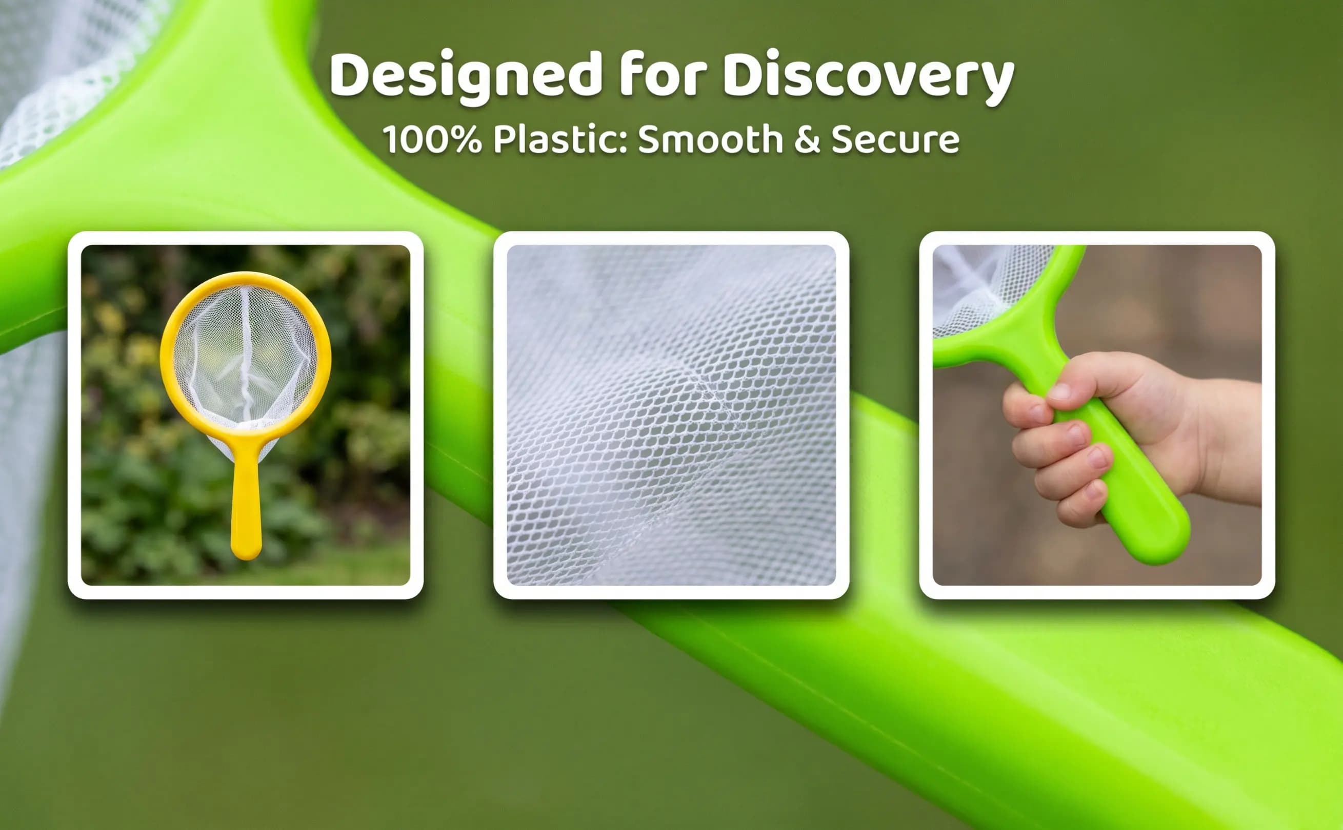 Kids Fishing Net 10 Pack Lightweight Sturdy Catching Nets with Comfort Handles for Insects Butterflies