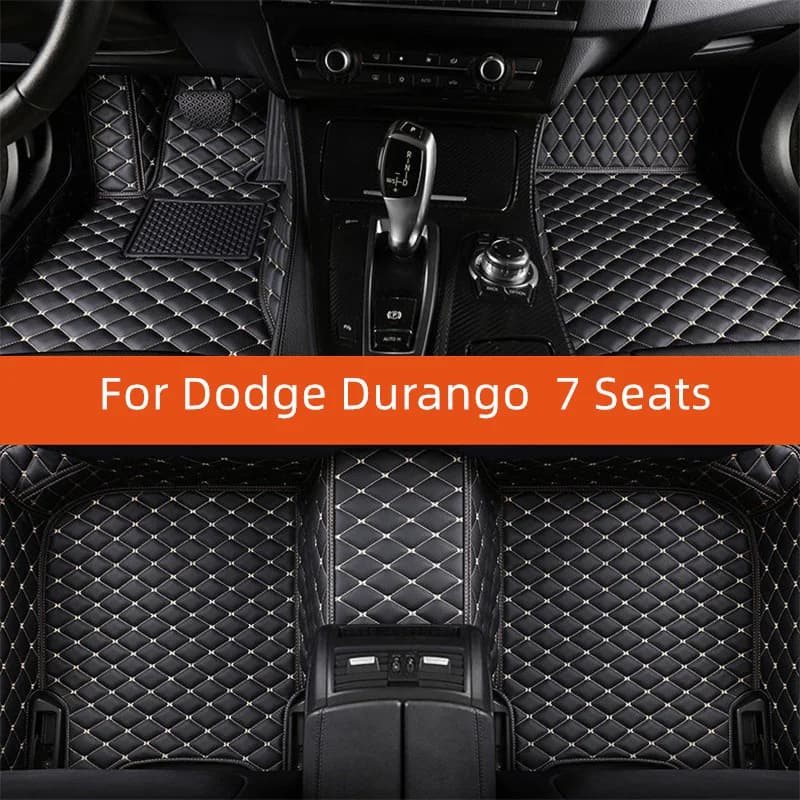 Custom Leather Car Mat for Dodge Durango 7 Seats 2020 2021 2022 2024 2025 2025 2026 2027 Car Mat Interior Accessories