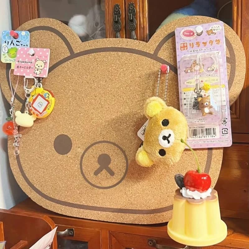 Felt panel with animated drawings, home decoration, felt poster to hang on the wall, bear-shaped wall sticker, Rilakkuma, decoration for children's room