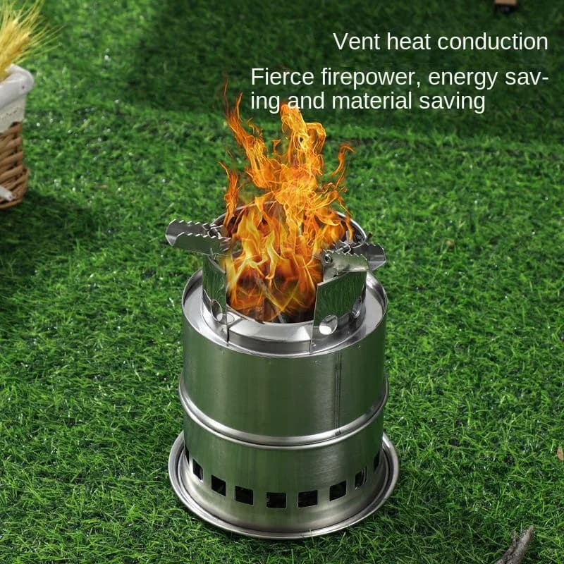 Portable firewood stove for heating Picnicking courtyard outdoor camping stainless steel stove accessories for barbecue Grill