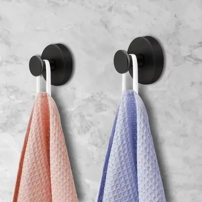 Punch-free Wall Mounted Hook Stainless Steel Suction Cup Hooks Kitchen Bathroom Powerful Vacuum Sucker Hook Towel Hanging Holder