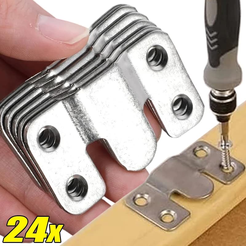 Ganci per Cornici in Acciaio Inossidabile, Supporti a Muro a Filo, Fibbie per Appendere Foto, Connettori per Mobili