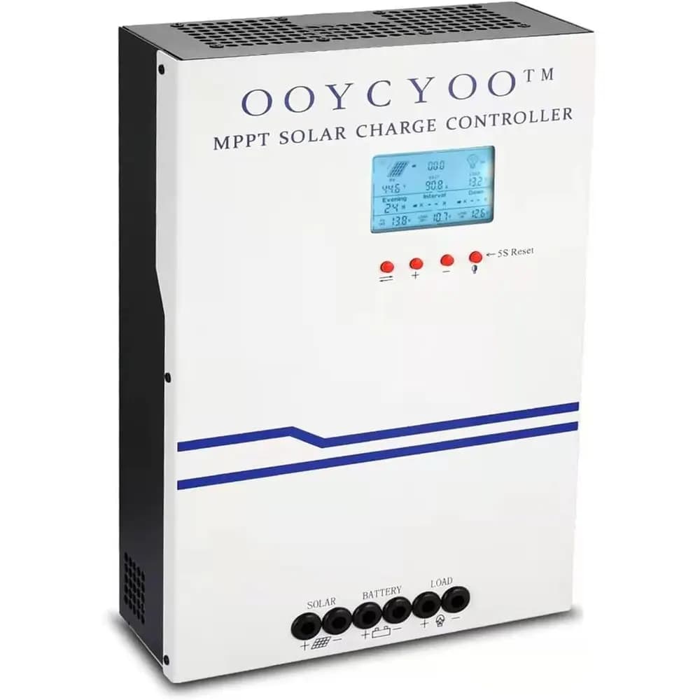 100 Amp MPPT Solar Charge Controller 24V 12V Auto, 100A Solar Panel Regulator Max Input Power 2500W, for AGM Sealed Gel Flooded