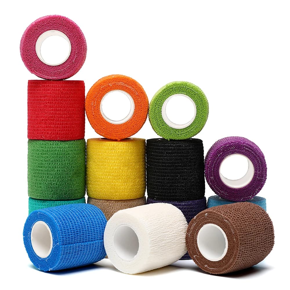 12 pezzi di fasce elastiche autoadesive sportive da 4,8 metri, per proteggere dita, caviglie, palmi, spalle e ginocchia.