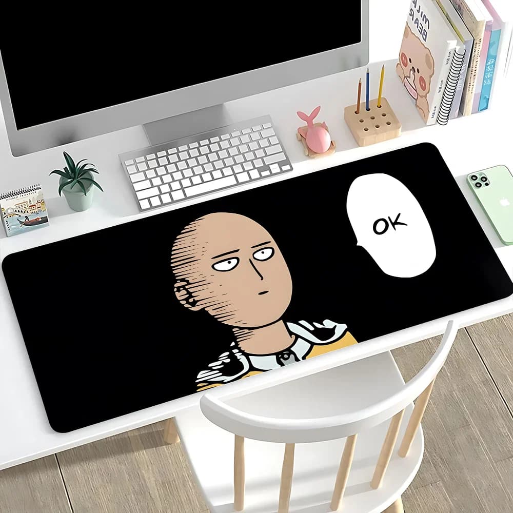 One P-Punch Man tappetino per Mouse tappetino per Mouse tappetino per tastiera da gioco per Computer di grandi dimensioni tappetino per Mouse accessori per Laptop tappetino da scrivania tappeto HD
