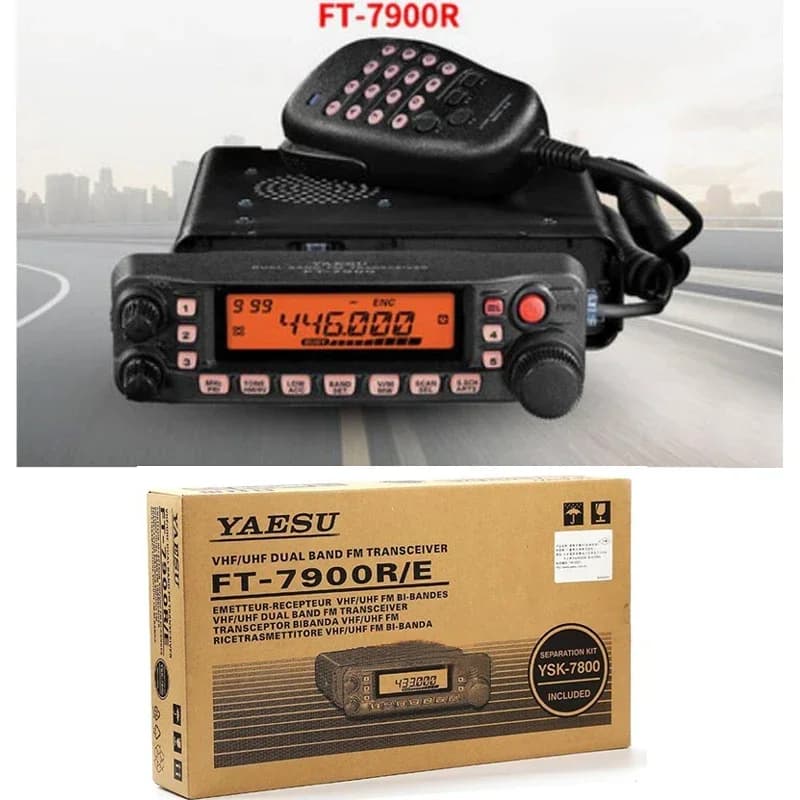 YAESU FT-7900R Autoradio Dual Band UHF VHF Comunicatore FT7900R 10KM Ricetrasmettitore FM Interfono per auto HAM Radio Walkie Talkie