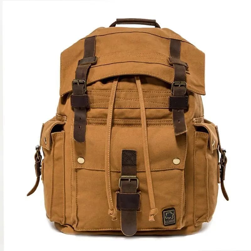 Vintage Leather Canvas travel Backpacks Men &Women School Backpacks men Travel bag big Canvas Backpack Large bag