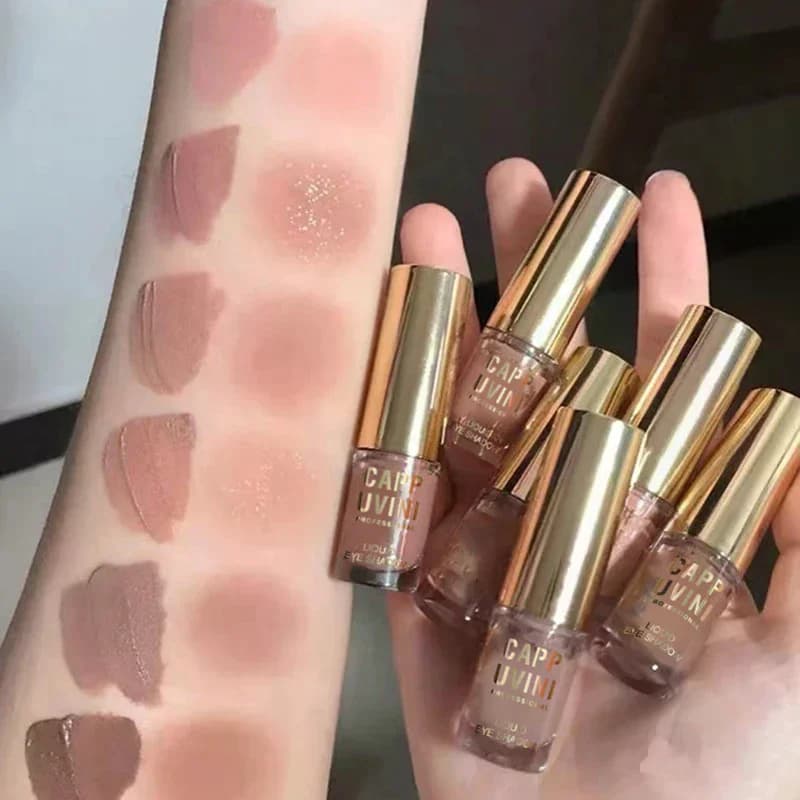 Brown Glitter Liquid Eyeshadow Stick Contour Blush Pigment Fine Shimmer Matte Natural Cheek Milk Coffee Shadow Cream Eye Makeup