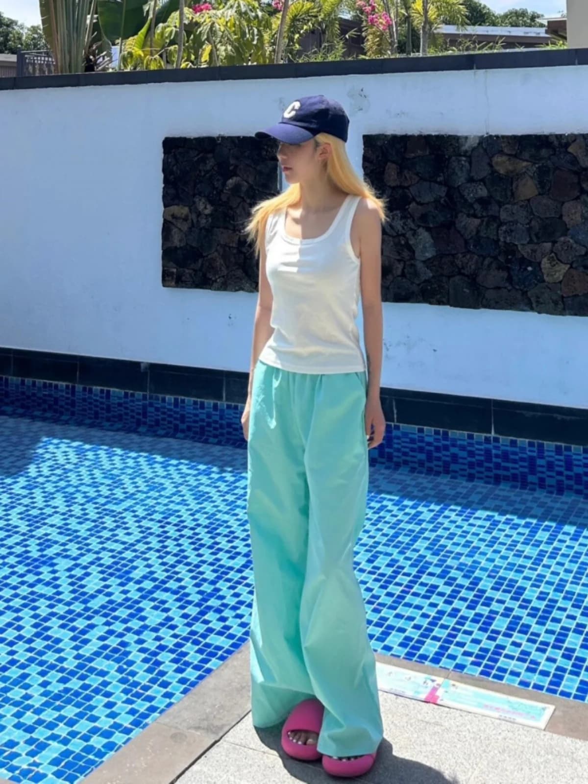 Pantaloni Estivi Sottili in Seta Ghiaccio a Gamba Larga da Donna, Casual Sportivi a Vita Alta, a Tubo Dritto, Lunghi, Stile Coreano, in Poliestere