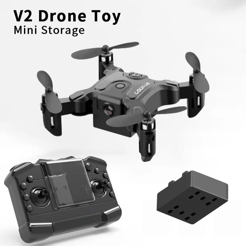 V2 Mini Drone Aereo telecomandato Nuovo aereo giocattolo per bambini Aereo pieghevole ad altezza fissa Quadcopter RC Drone Regali giocattolo