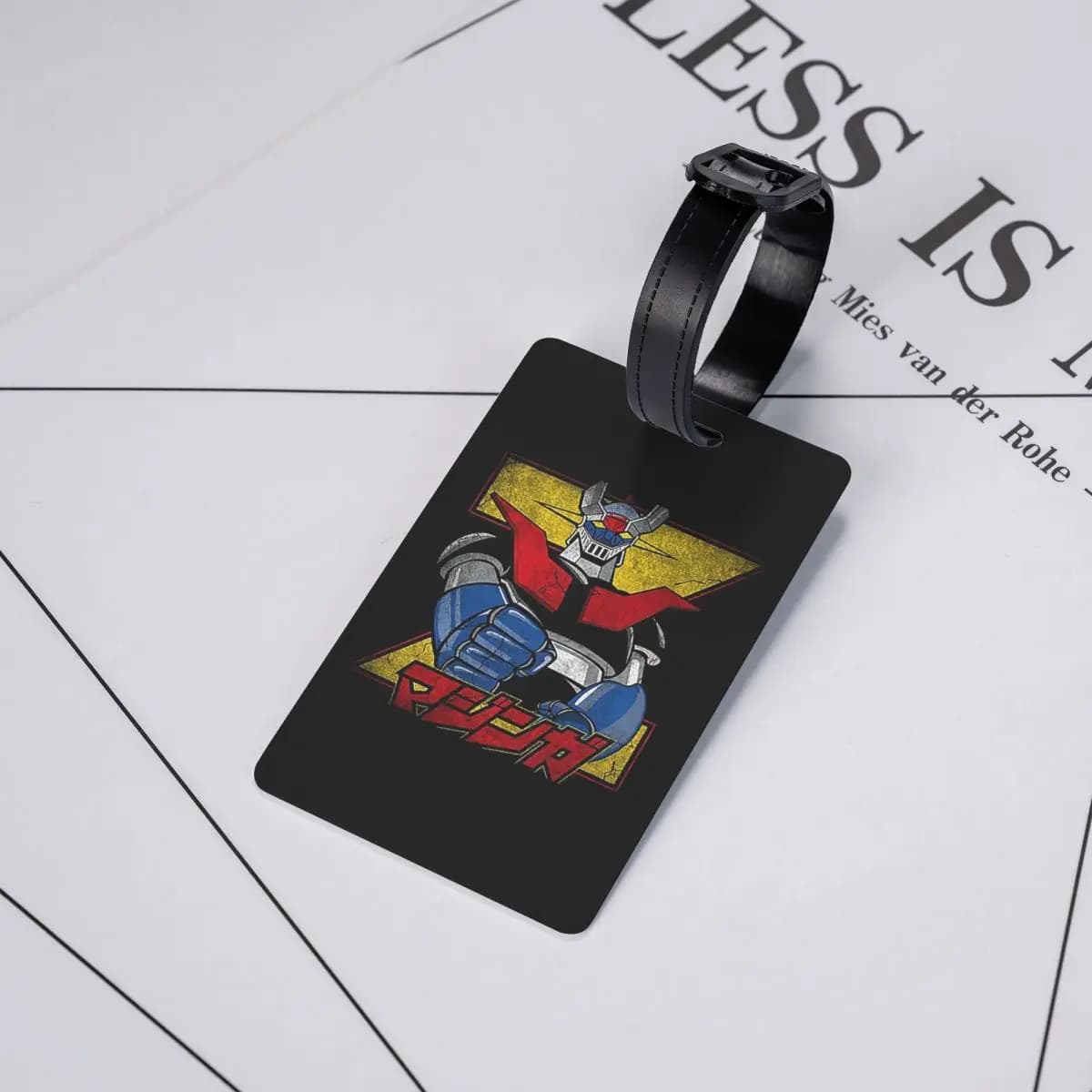 Mazinger Z, etichette per bagagli in stile vintage, accessori per valigie, etichetta per bagaglio da viaggio, porta etichette, identificativo, nome, indirizzo