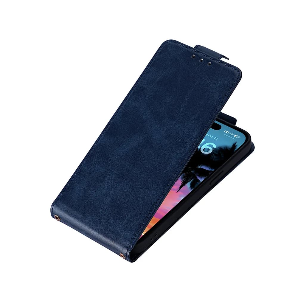 Custodia Flip per Xiaomi Poco C75 C65 C61 C51 X7 Pro X6 Neo X5 X4 GT X3 NFC Classico verticale aperto verso il basso Supporto 3 carte Copertura del telefono