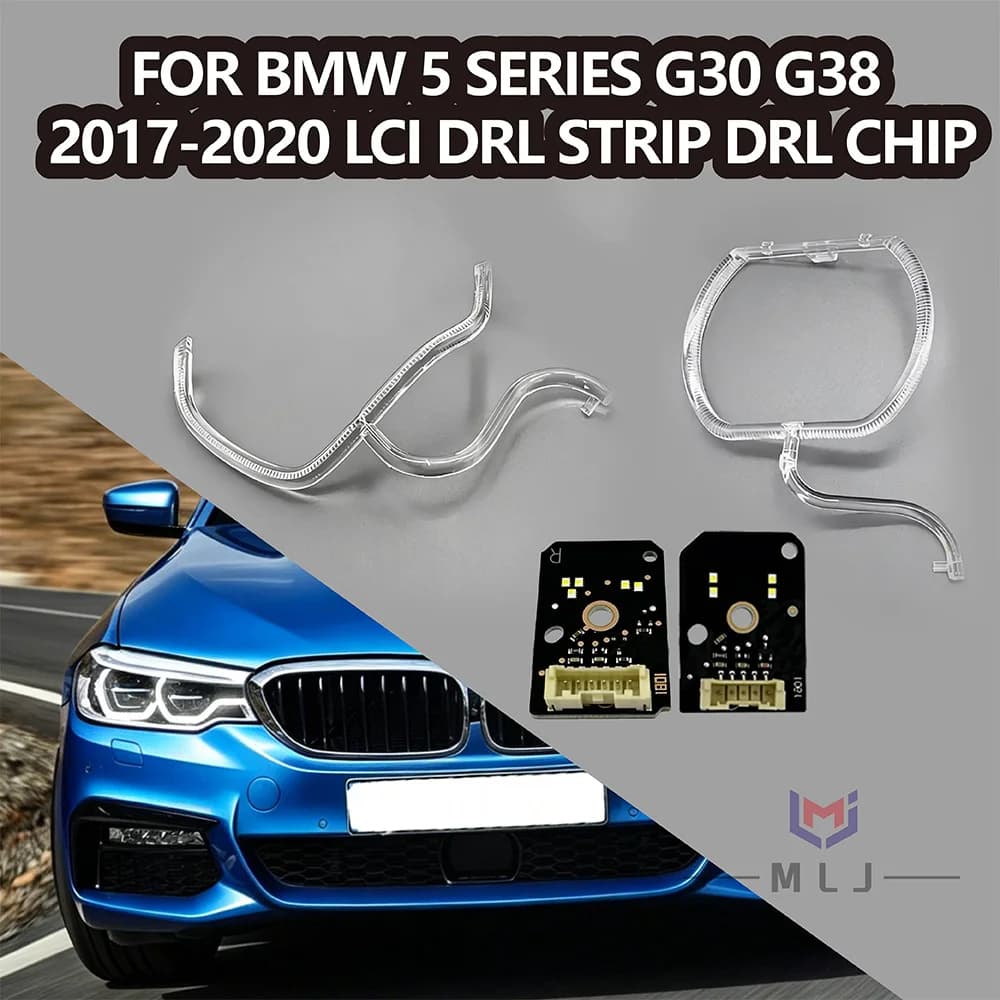 Striscia Luminosa Guida Luce per BMW Serie 5 G30 G38 2017-2020, Tubo DRL, Anello DRL, Sorgente Luminosa Bianca, Chip Angel Eye, Accessori Auto