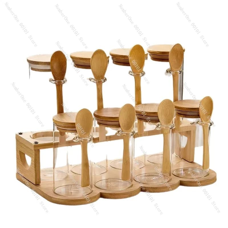 Set di barattoli per spezie in vetro, set di contenitori per condimenti da cucina, set di barattoli per sale e pepe, contenitori sigillati per la conservazione.