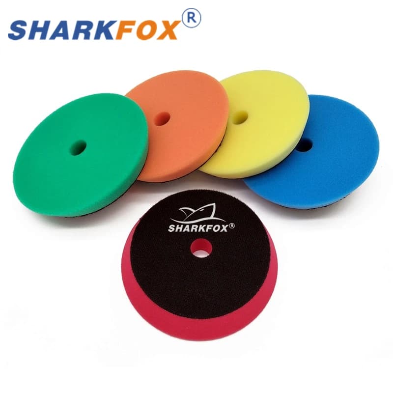 Sharkfox 5/6 pollici Auto Lucidatura Disco Professione Pad Lucidatrice Macchina Spugna Dettagli Rapidi Lavaggio Cera Specchio Ceretta Spugna Pulita