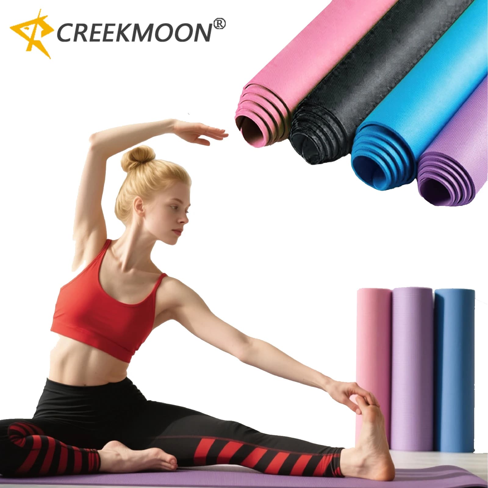 1730*600*4mm NBR Yoga Mat with Position Line Non Slip Carpet Mat Fitness Gymnastics Mats Pilates Gym Belt Exercise Sport Pads