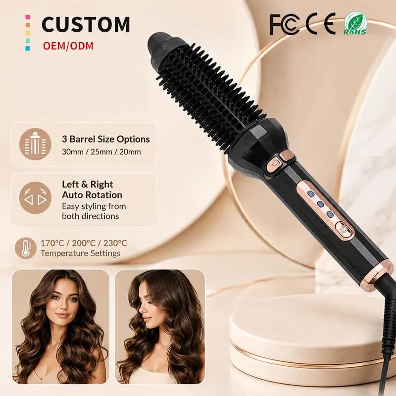 Professional hair curling iron, portable automatic rotating hair curling iron, multi-functional fashionable hair curler