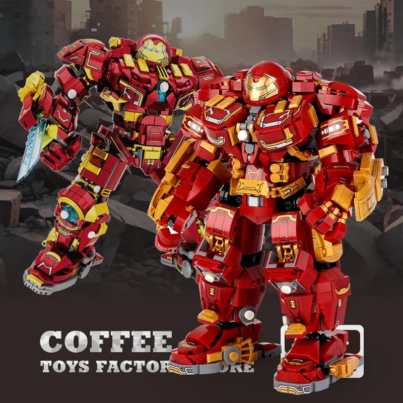 Supereroi Mecha FAI DA TE Building Blocks Film Mech Hero Modello 3D Armatura Ferro Robot MOC Mattoni Giocattoli Per Il Bambino Adulto Ragazzo Regalo Di Natale