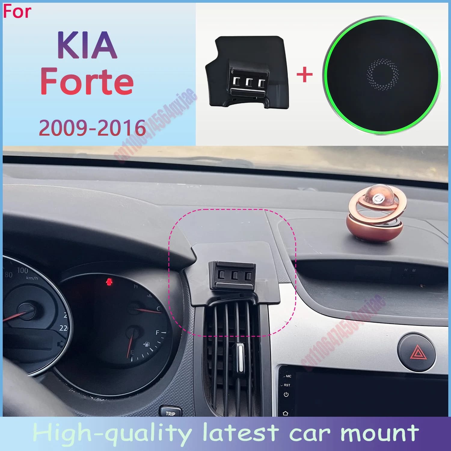 For KIA Forte 2009-2016 Magnetic Wireless Car Charger Air Vent Phone Holder Stand Fast Charging Cellphone Bracket