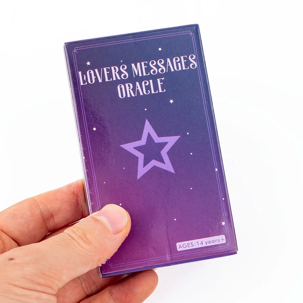 Amanti della vendita calda Mazzo da 64 carte Oracle Carte da divinazione inglesi per la guida dell'amore e le visioni di relazione Scheda compatta da 10,3x6 cm